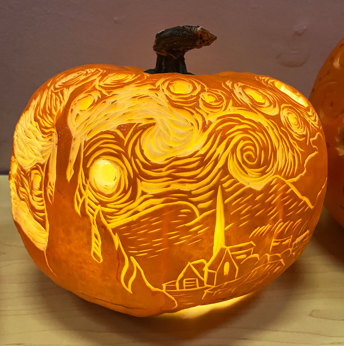Van Gogh Style Pumpkin Carving