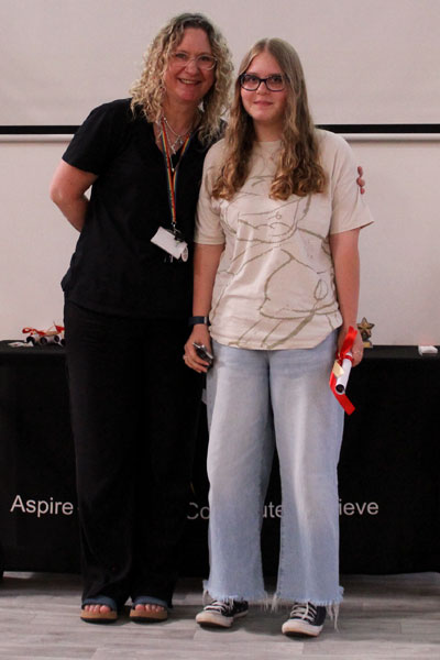 Students recieve their certificates & awards