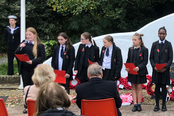 Students read out their poems