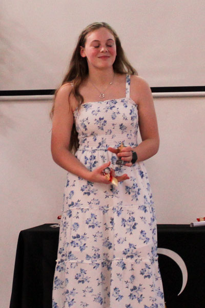 Students recieve their certificates & awards
