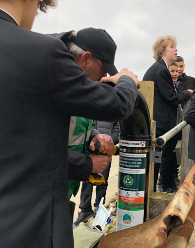 Installation of the recycling point