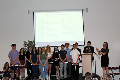 Students collect their awards
