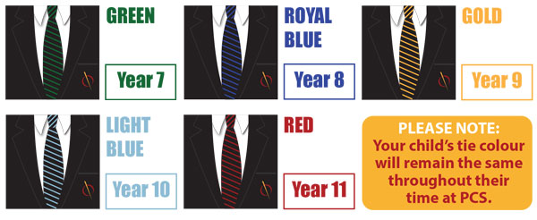 Tie year group colours 